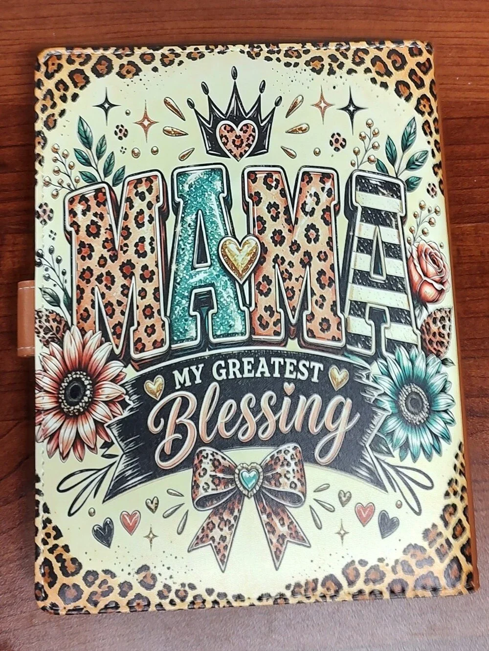 New! A5 Mama Leopard Binder Notebook, Paper, Divider Set
